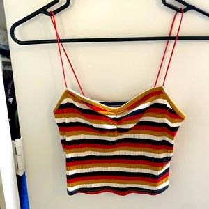 Urban outfitters striped mini tank /crop top